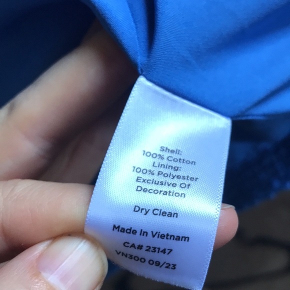 Talbots TWEED TOPPER COAT. Blue/periwinkle Sz 12 petite breaded trim. Long line - Picture 9 of 9